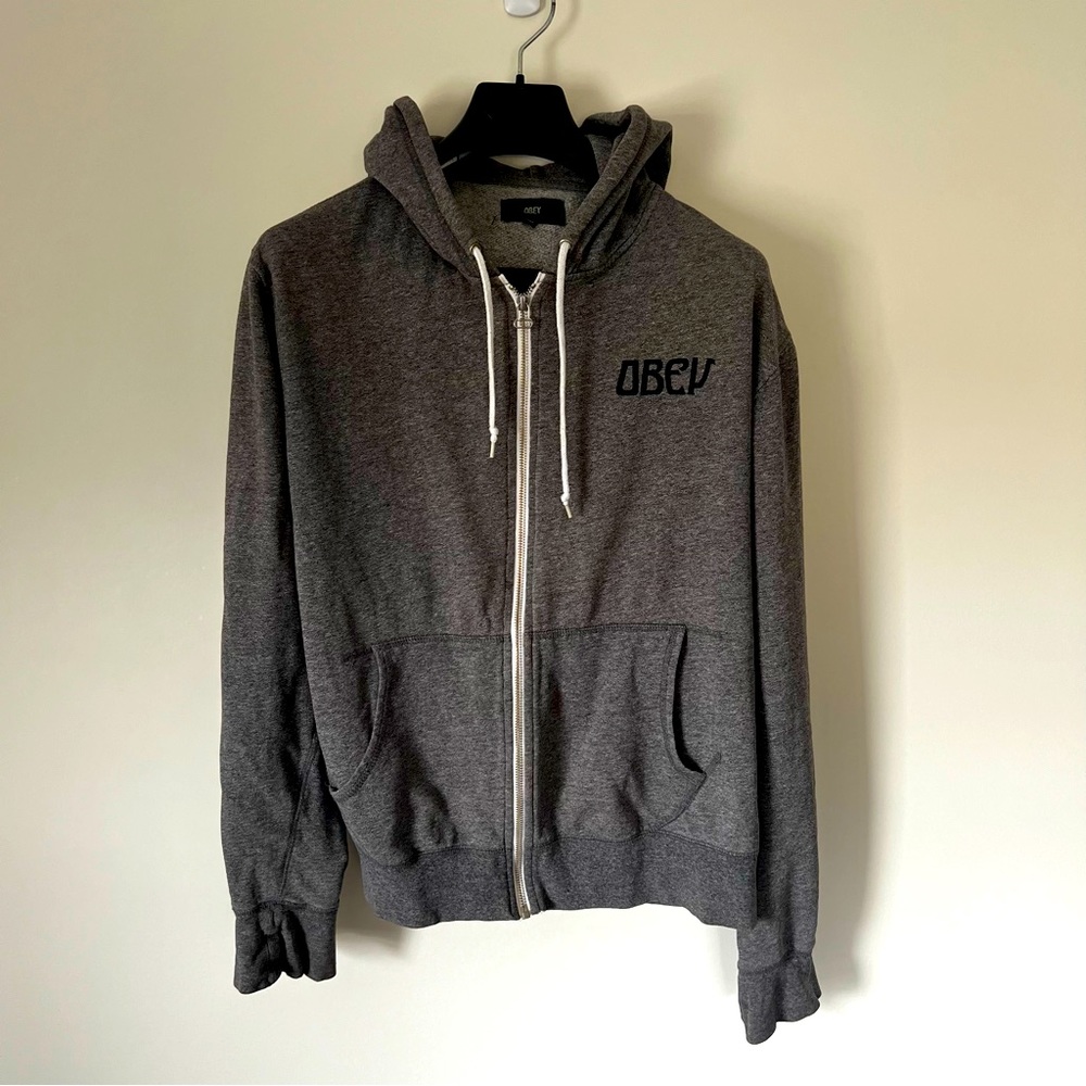 OBEY ‘War is Over’ Hoodie Grey Size L